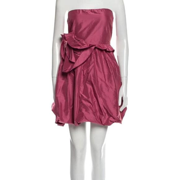 Cynthia Rowley Lulu Silk Babydoll Mini A-Line Dress-Rose-6-NWT - Picture 2 of 15